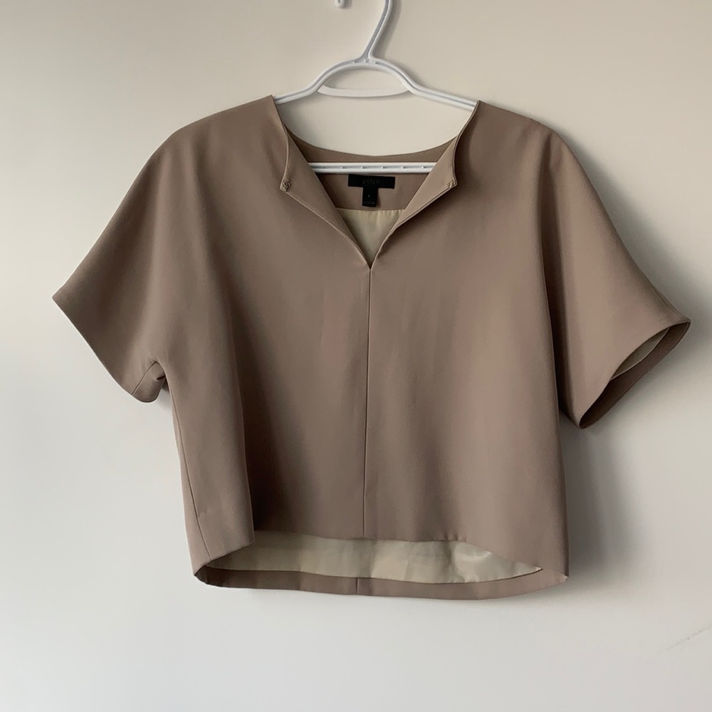 J Crew cropped crepe top